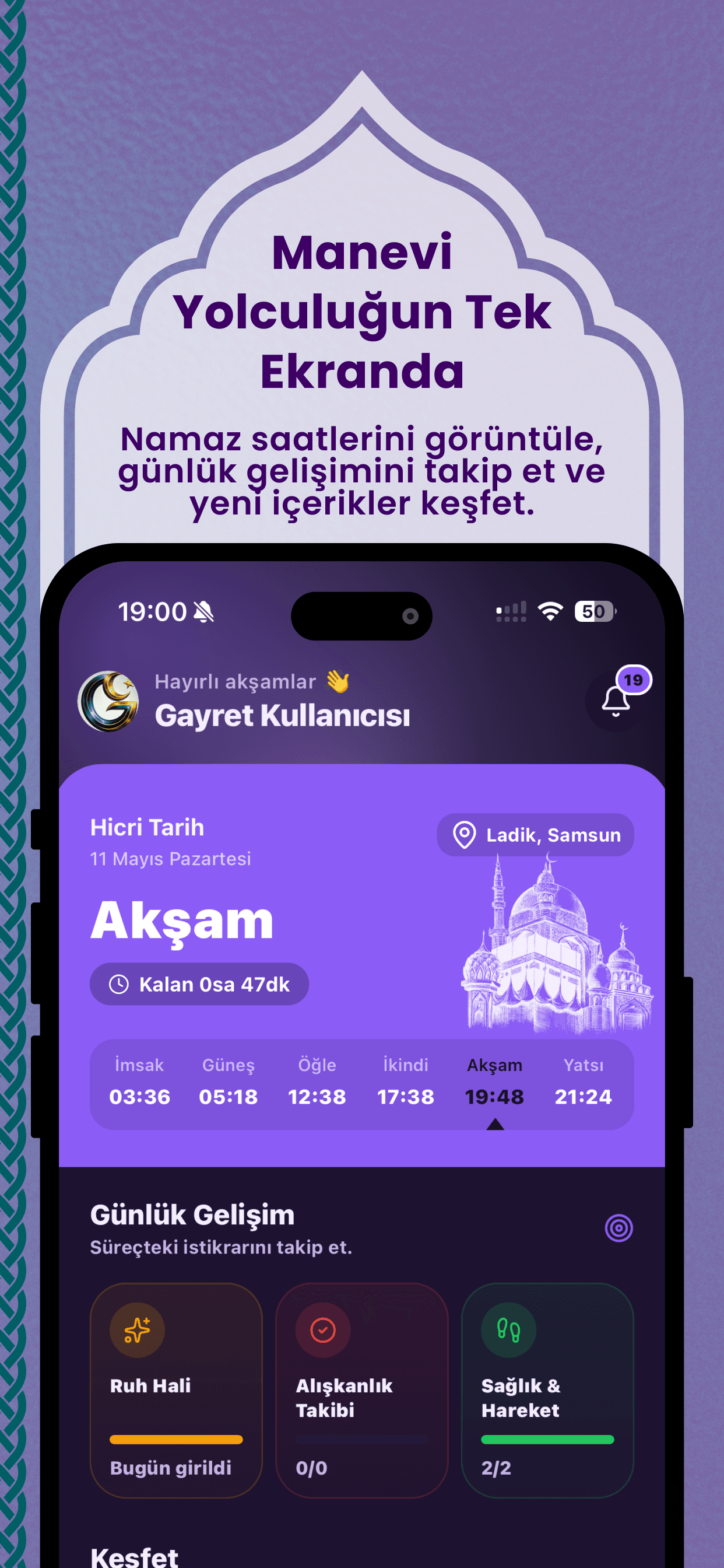 Gayret App Screen